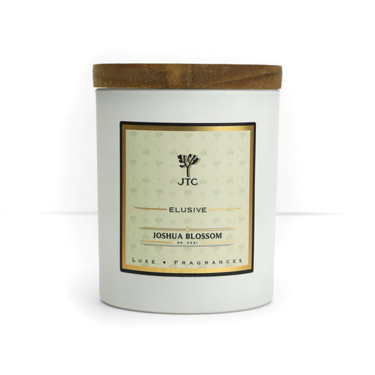 Joshua Blossom Luxe Candle in White Matte Colored Glass