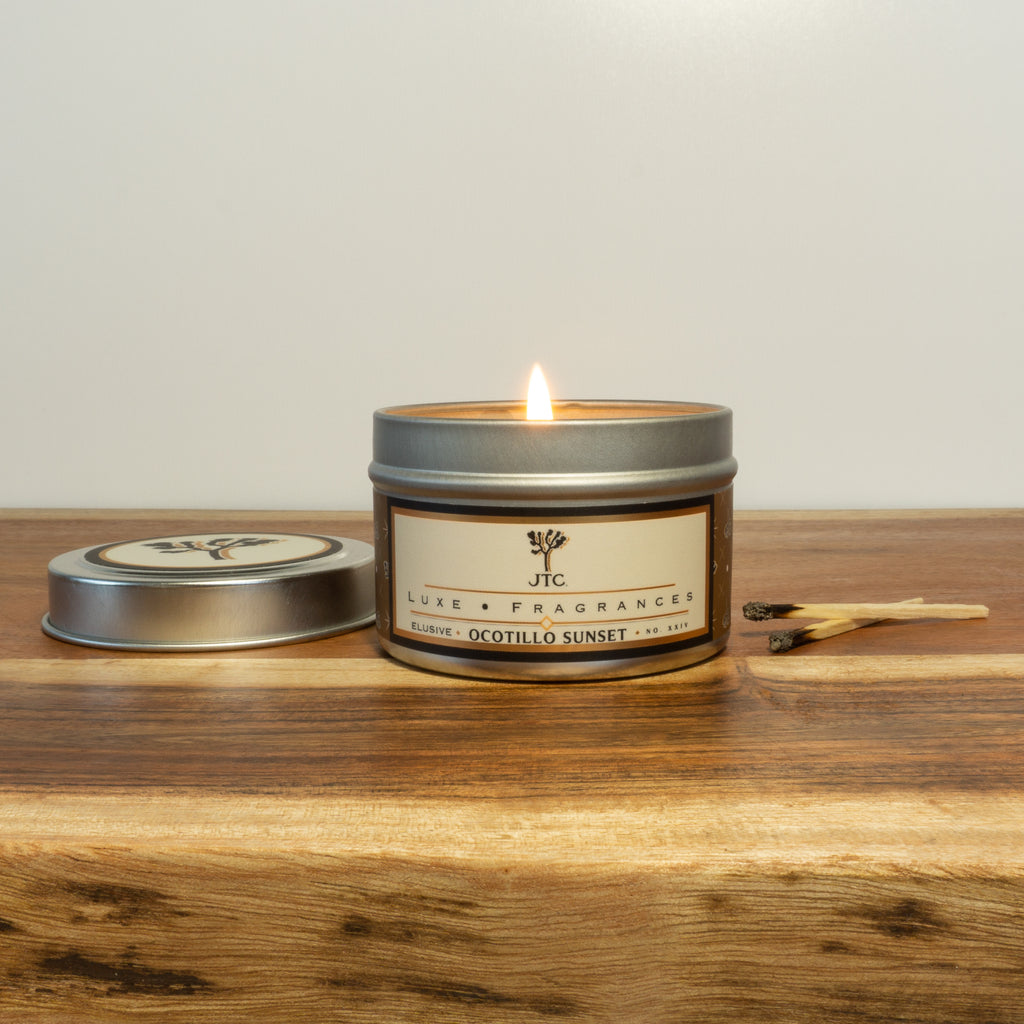 4 Oz Travel Tin Candle Ocotillo Sunset Joshua Tree Candle Company