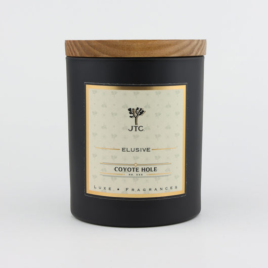 Joshua Tree Candle Company Coyote Hole Luxe Candle in Black Matte Colored Glass