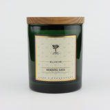Joshua Tree Candle Company Morning Sage Luxe Candle in Green Colored Glass