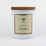 Joshua Tree Candle Company Indian Palms Luxe Candle in White Matte Colored Glass