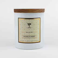 Joshua Tree Candle Company Ocotillo Sunset Luxe Candle in White Matte Colored Glass