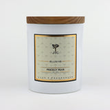Joshua Tree Candle Company Prickly Pear Luxe Candle in White Matte Colored Glass