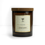 Cactus Flower Luxe Candle in Amber Colored Glass