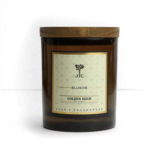 Golden Hour Luxe Candle in Amber Colored Glass