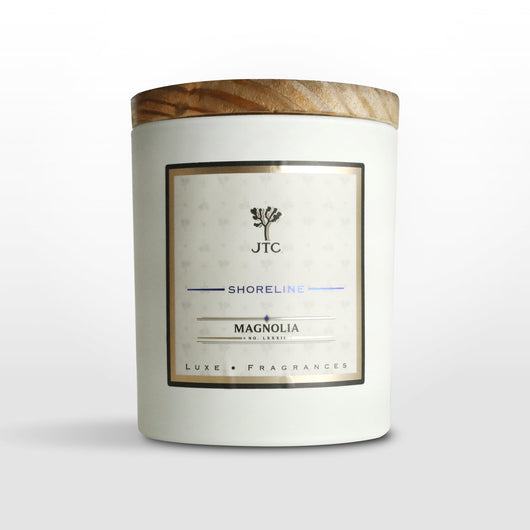 Magnolia Luxe Candle in White Matte Colored Glass