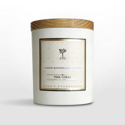 Pink Coral Luxe Candle in White Matte Colored Glass